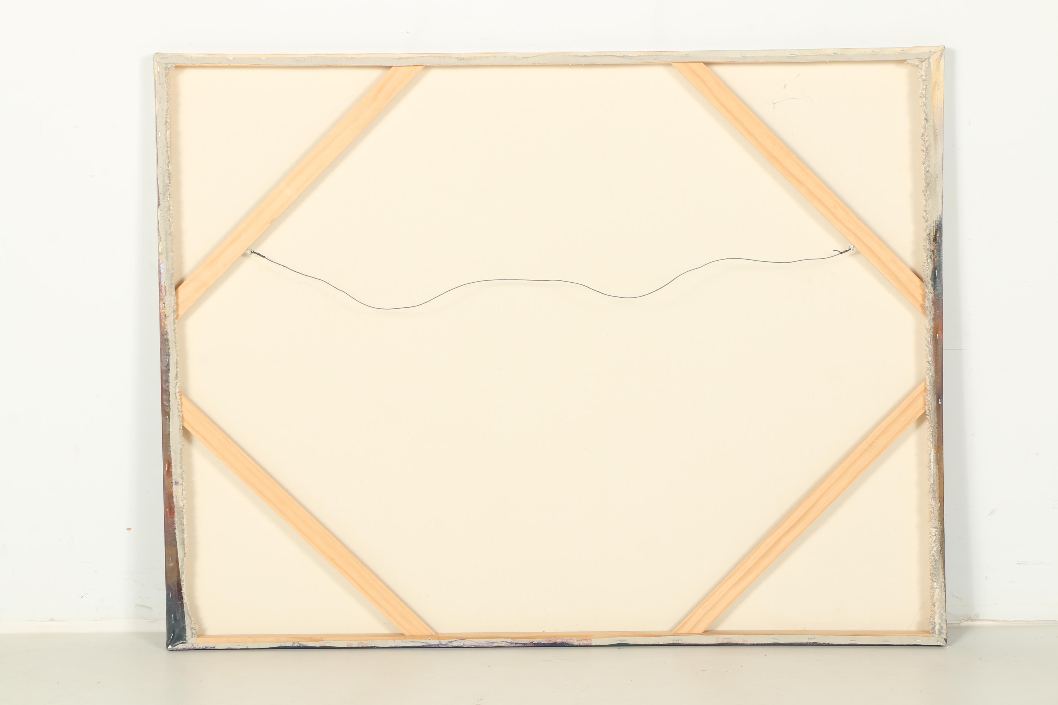 Hal Schwarze Oil on Canvas of Abstract Figures