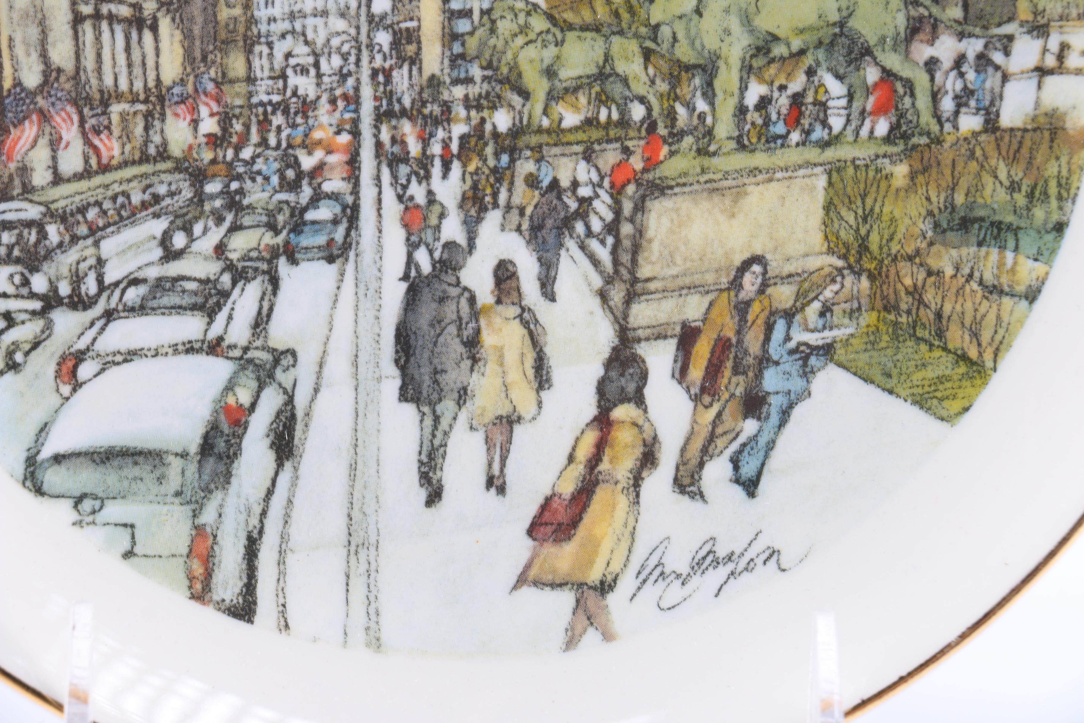 1970s Franklin McMahon Chicago Ceramic Plates