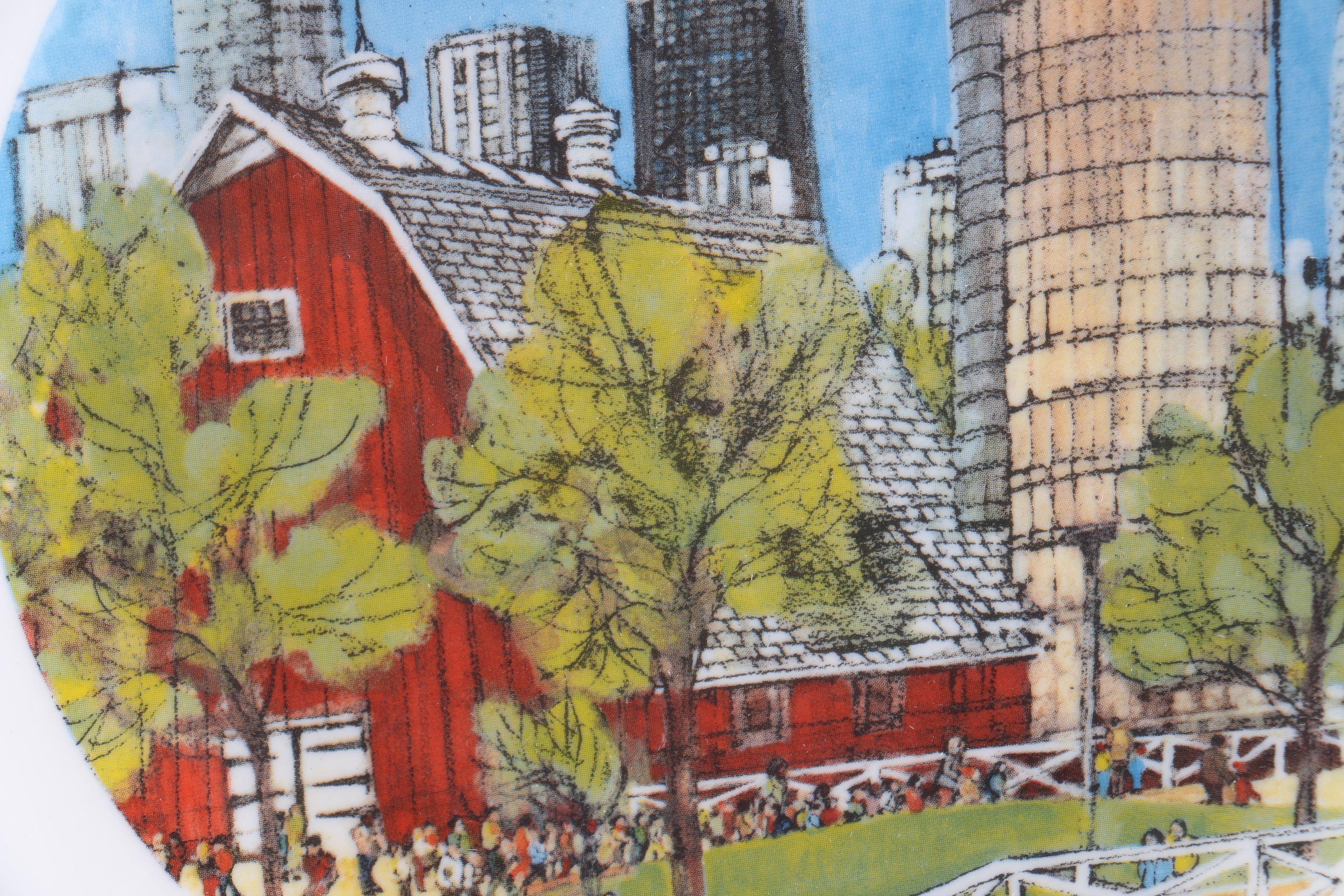 1970s Franklin McMahon Chicago Ceramic Plates