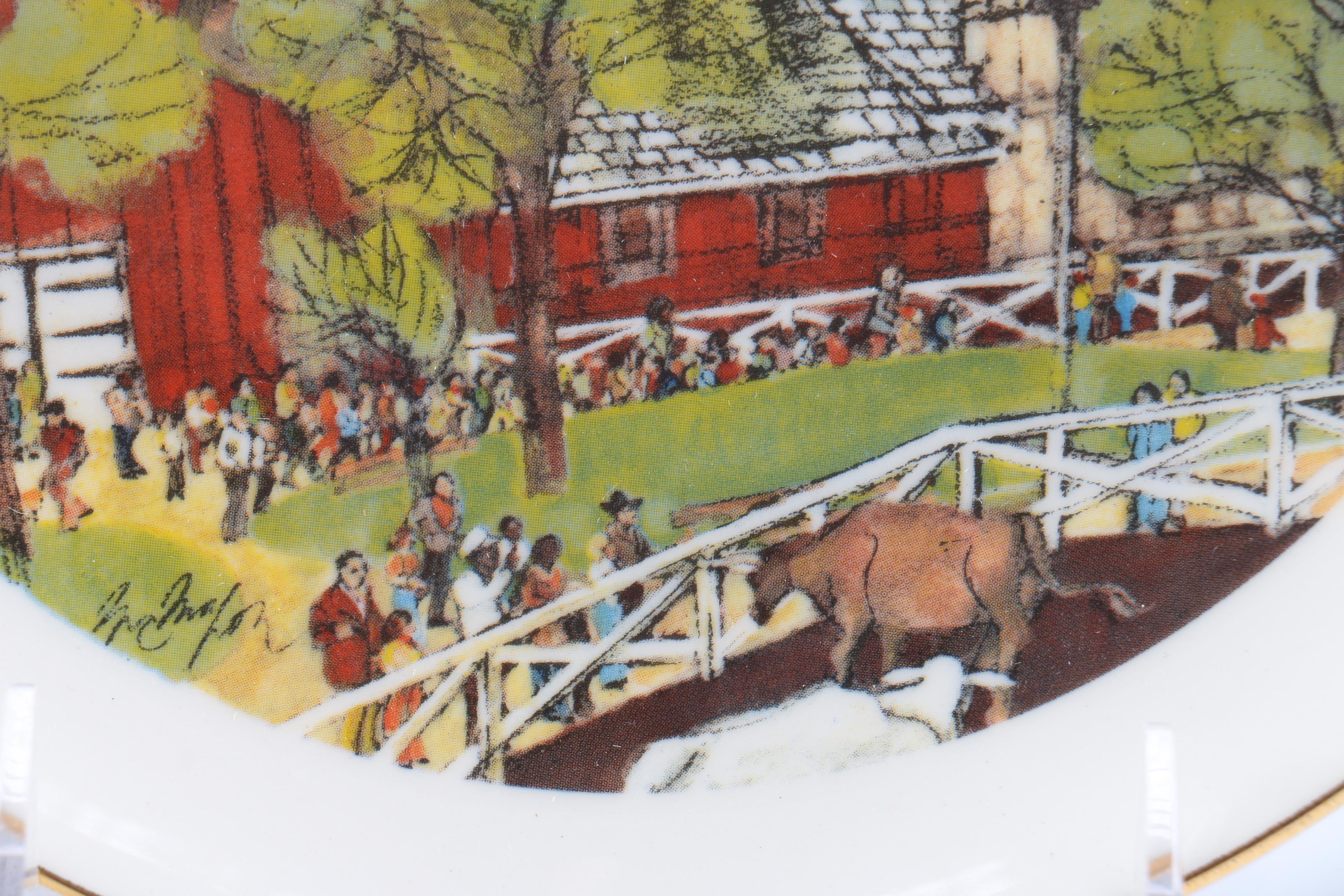 1970s Franklin McMahon Chicago Ceramic Plates