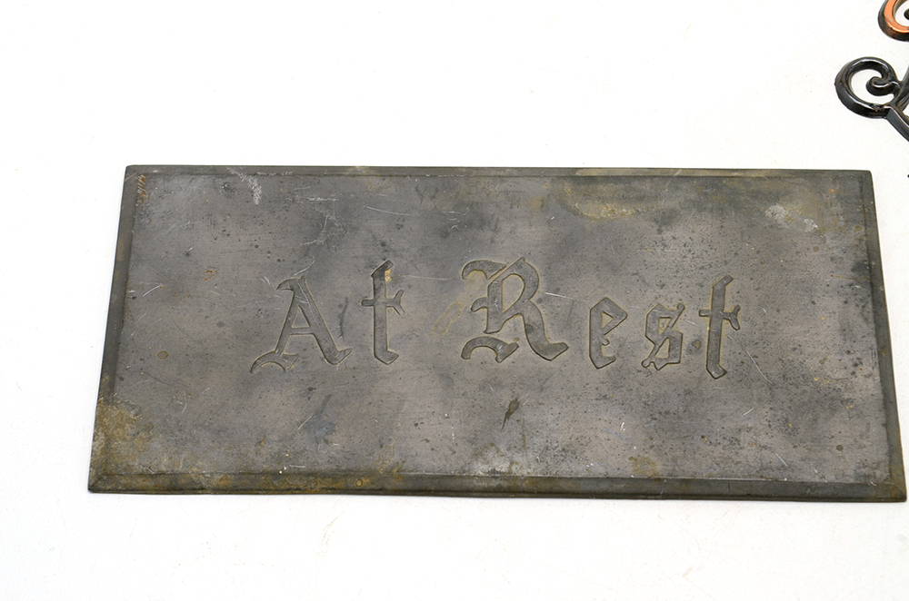 Three Vintage Casket Plaques