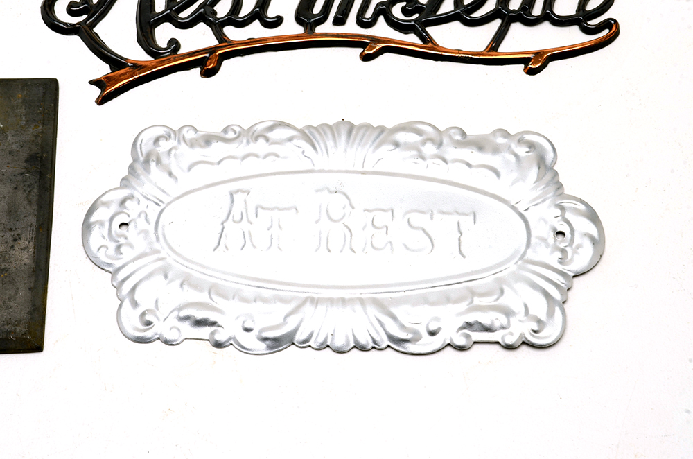 Three Vintage Casket Plaques
