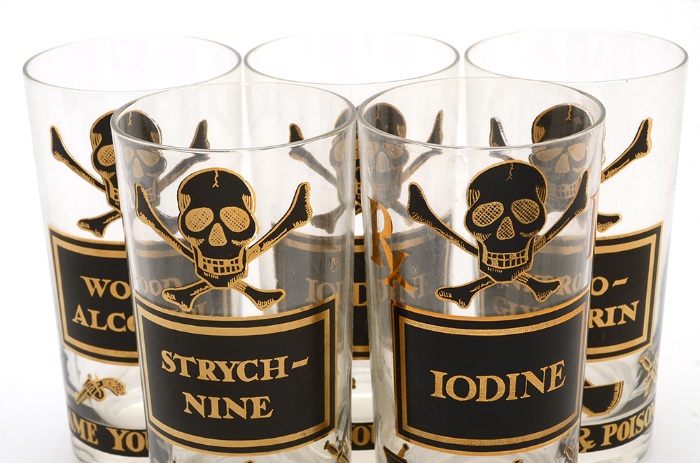 Five Novelty Poison Glasses