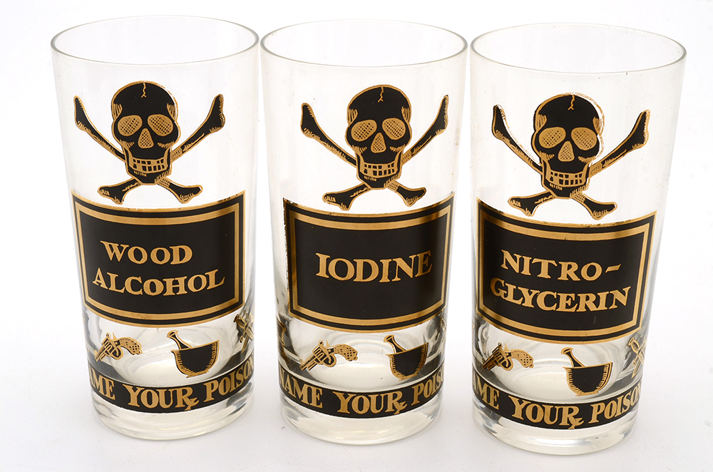 Five Novelty Poison Glasses