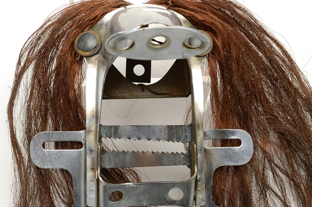 "Outsider" Art Metal Face Sculpture by Knoop
