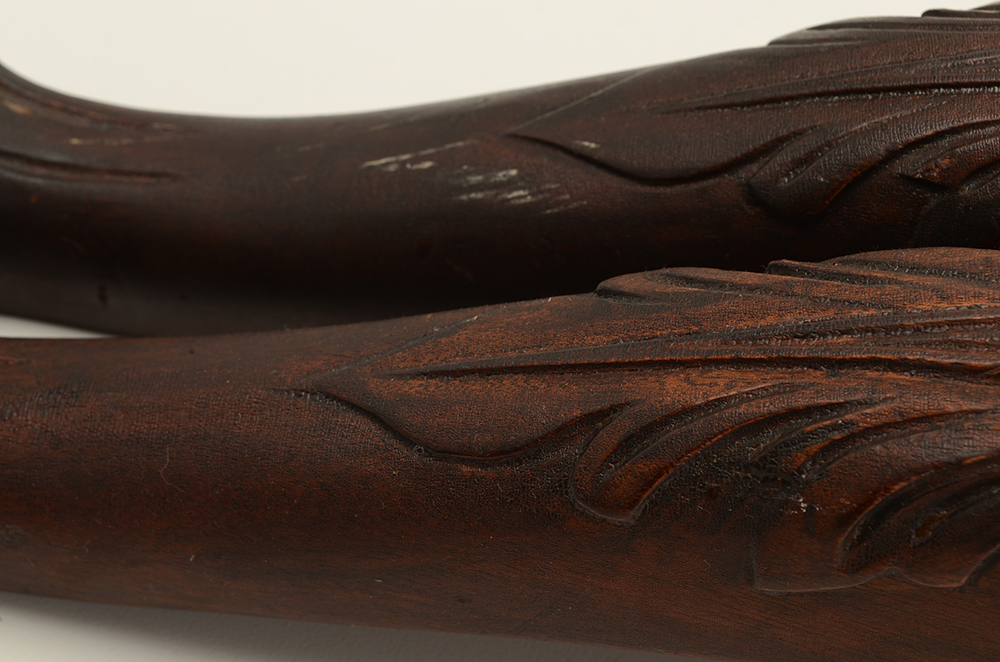 Pair of Carved Lion and Acanthus Furniture Elements