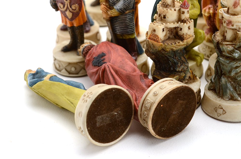 Medieval Style Cast Resin Chess Pieces