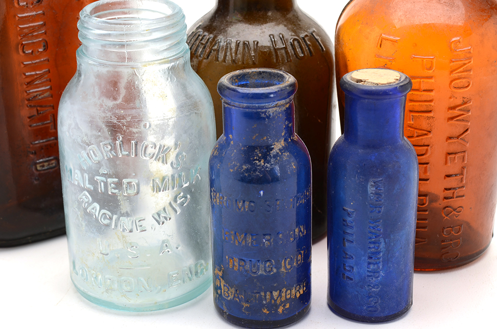 Collection of Seven Antique and Vintage Bottles