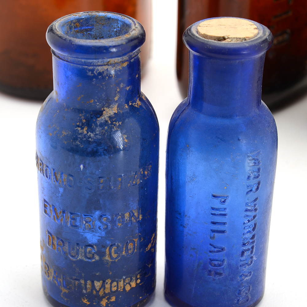 Collection of Seven Antique and Vintage Bottles