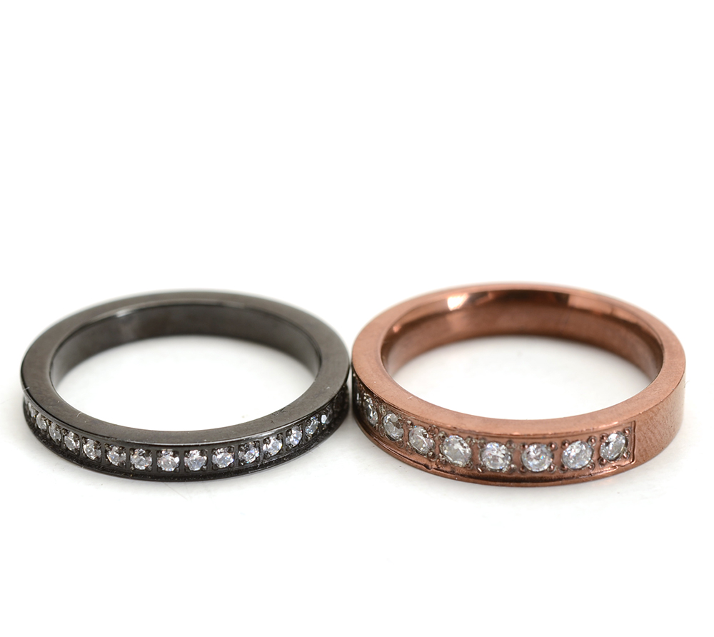 Stainless Steel "Nomination" Bracelets and Four Stackable Rings