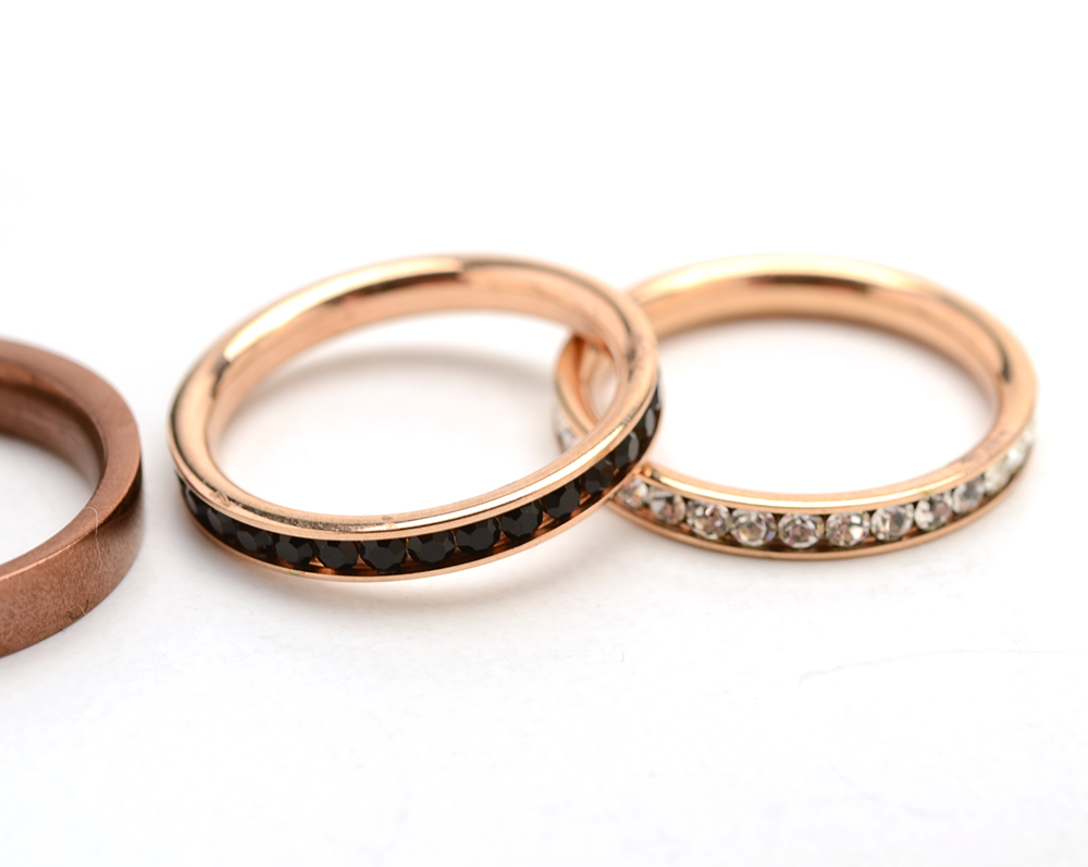 Stainless Steel "Nomination" Bracelets and Four Stackable Rings