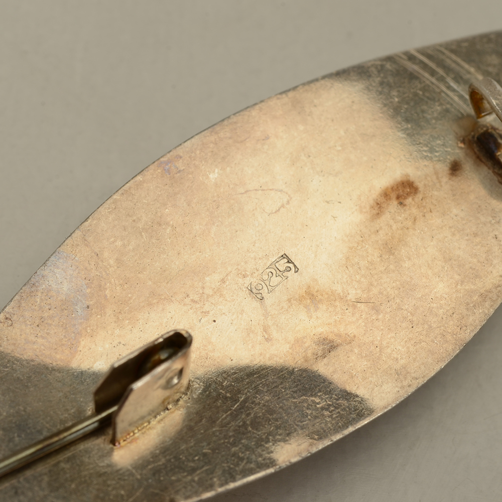 Late Victorian Sterling and Amethyst Brooch