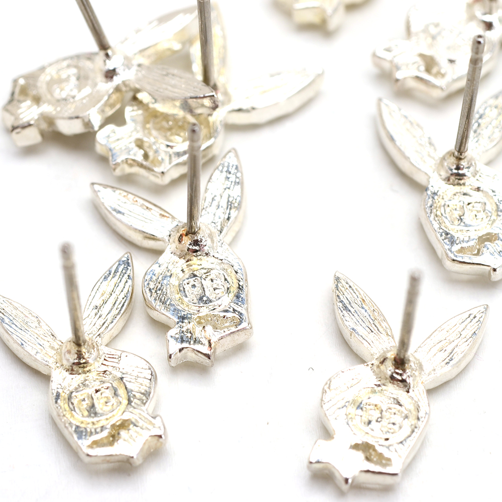 Five Pairs Playboy Bunny Post Earrings