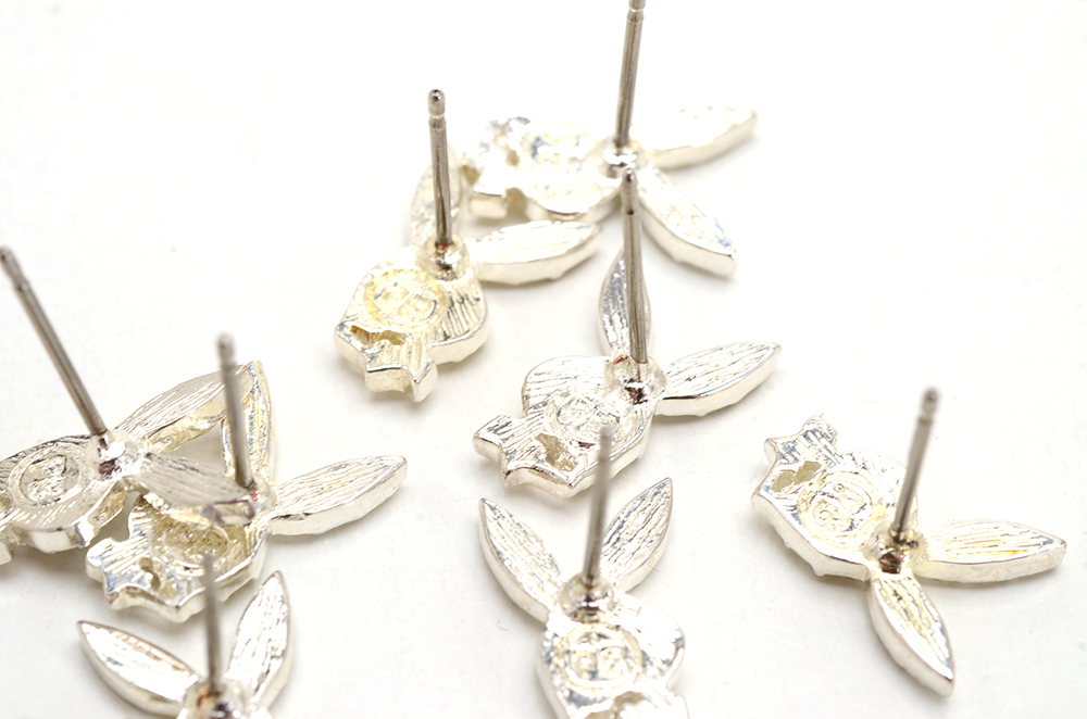 Five Pairs Playboy Bunny Post Earrings