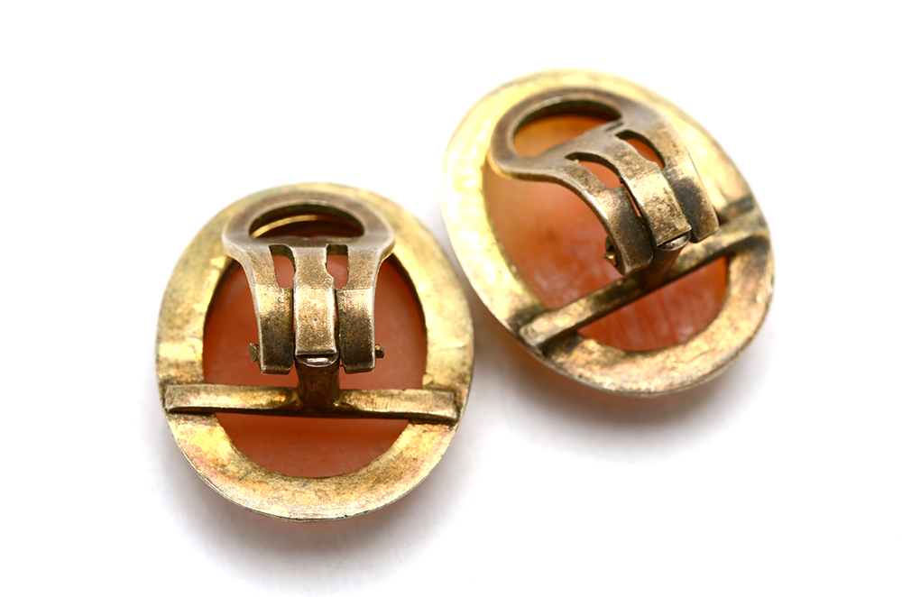 Cameo Brooch Pendant and 800 Silver Cameo Earrings