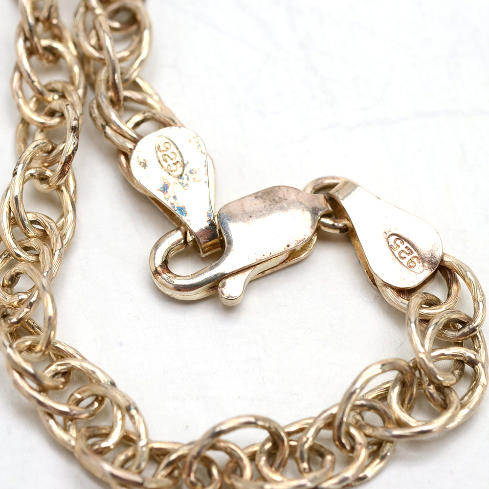 Six Sterling Chain Necklaces