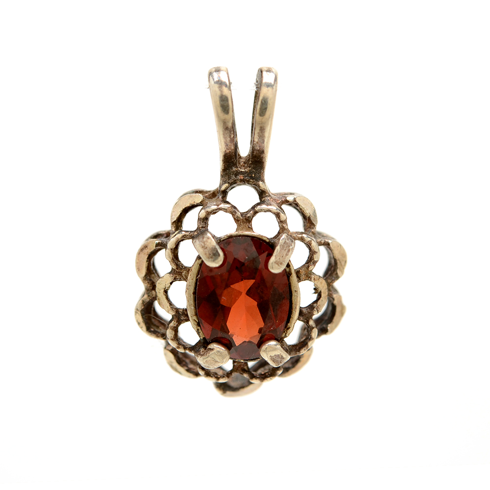 Sterling and Garnet Pendant