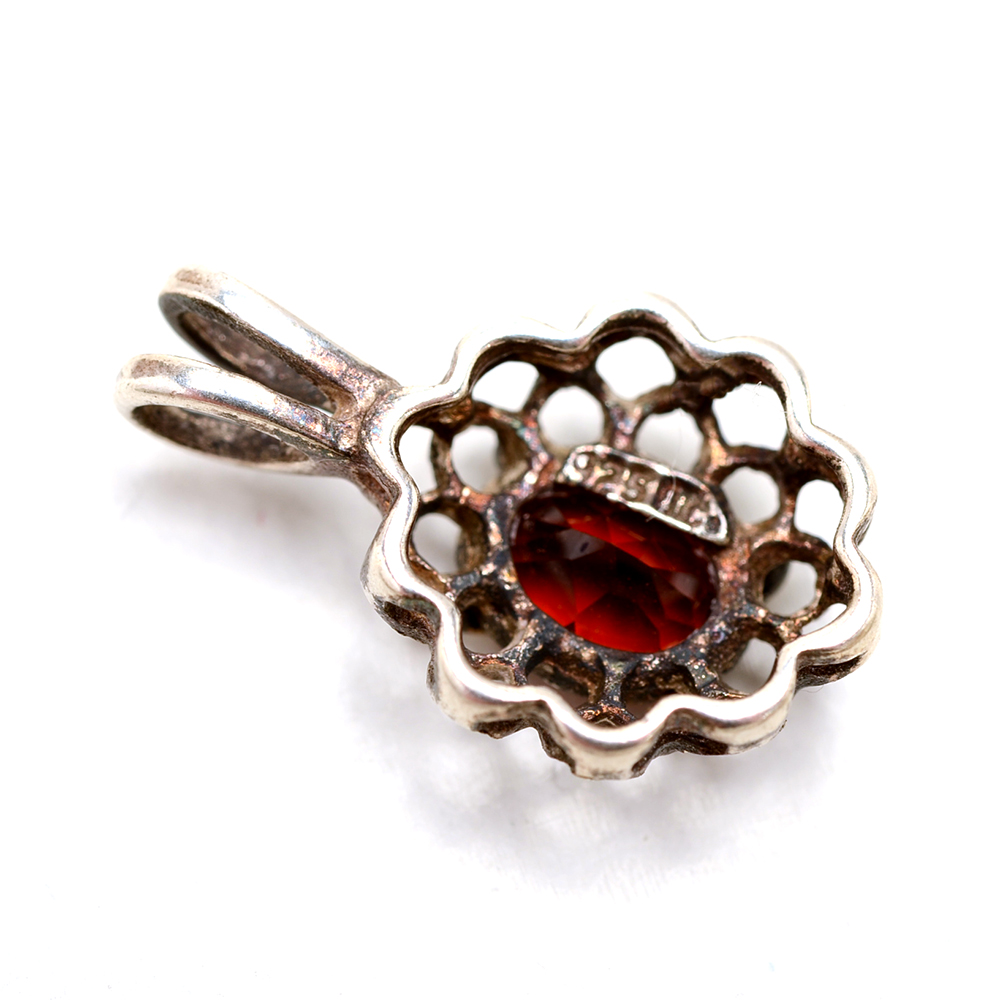 Sterling and Garnet Pendant
