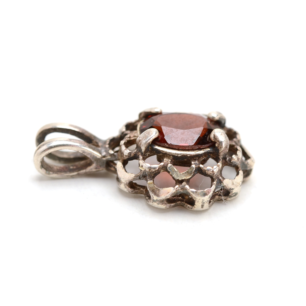 Sterling and Garnet Pendant