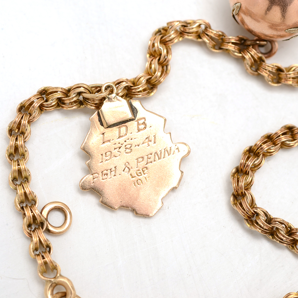 14K Yellow Gold Bracelet with Antique and Vintage Gold Charms