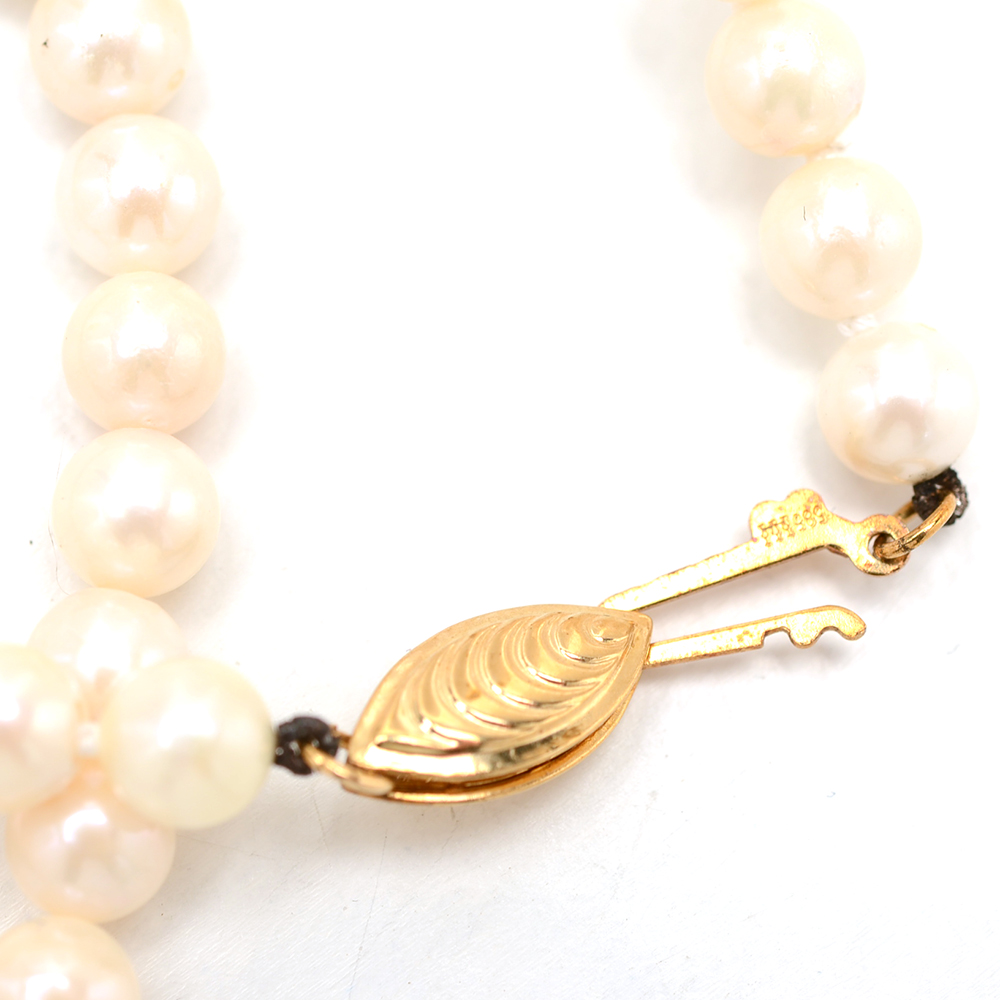 14K Yellow Gold Cultured Pearl and Amethyst Necklace