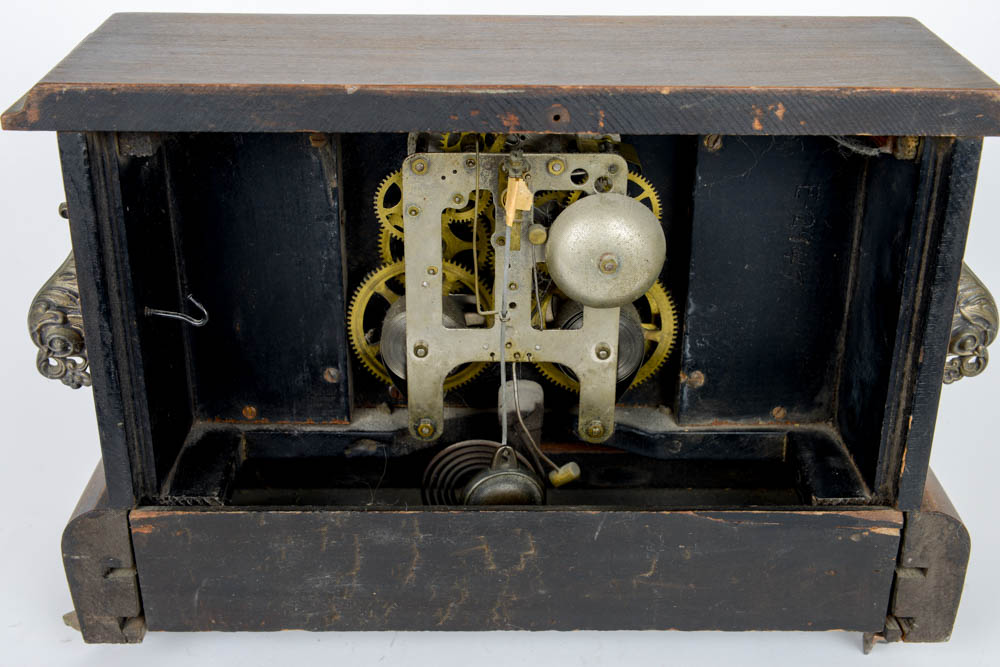 Antique Wooden Mantle Clock