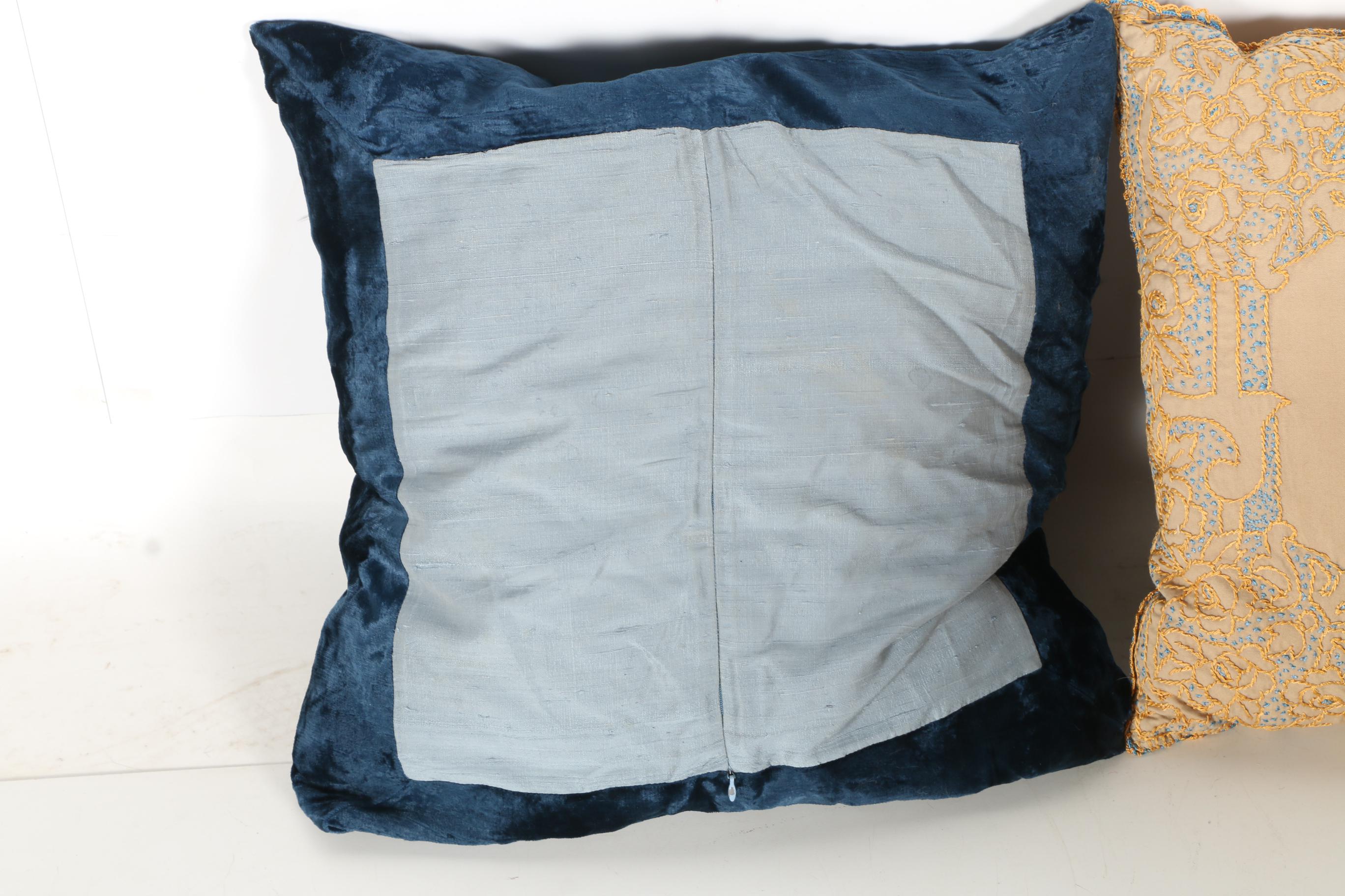 Decorative Embellished and Embroidered Throw Pillows