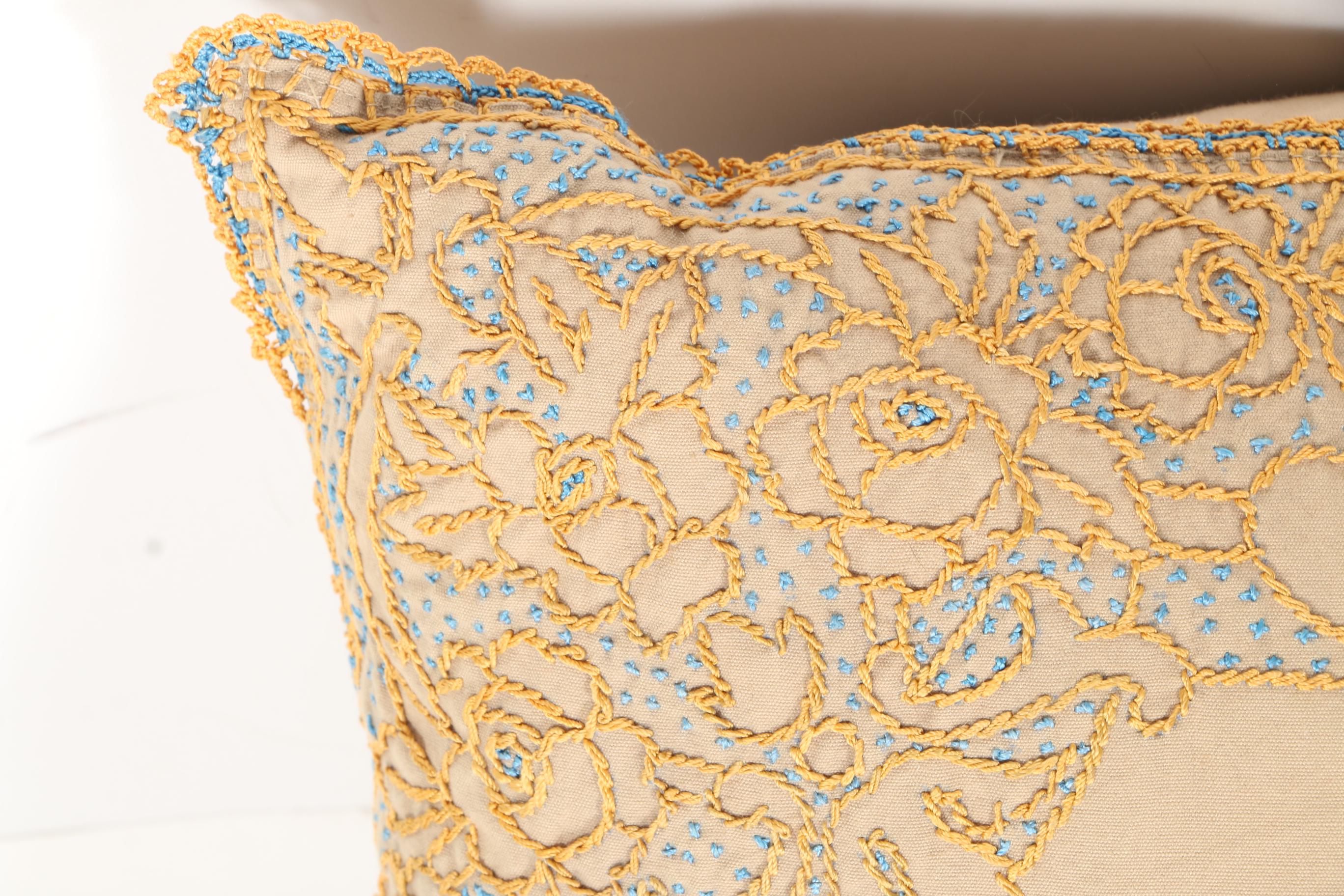 Decorative Embellished and Embroidered Throw Pillows
