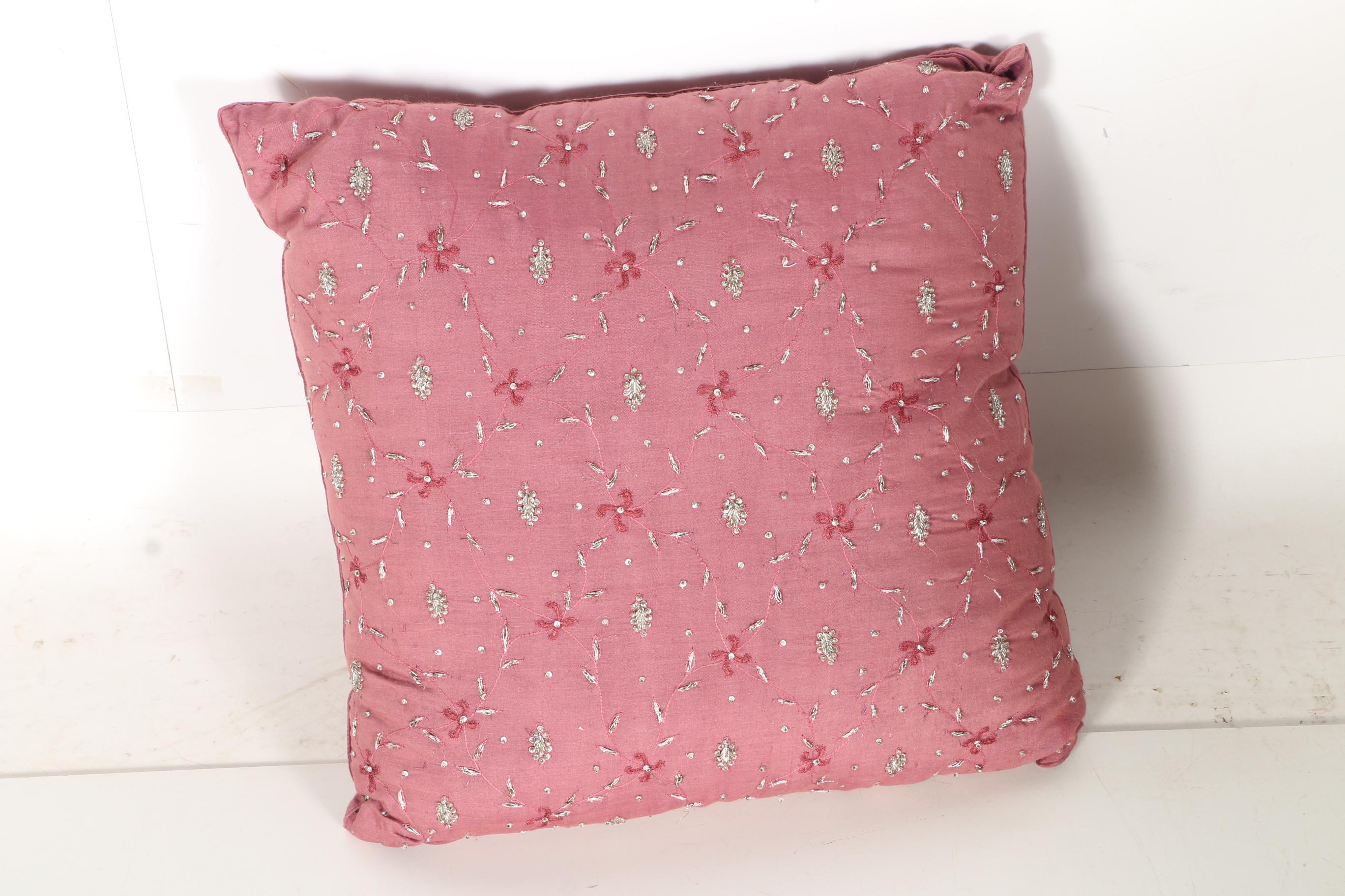 Decorative Embellished and Embroidered Throw Pillows