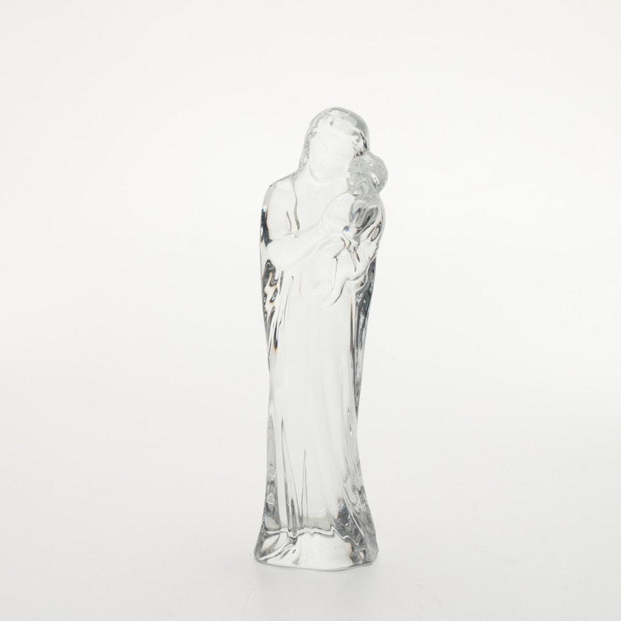 Baccarat Crystal Nativity Madonna and Child Figurine