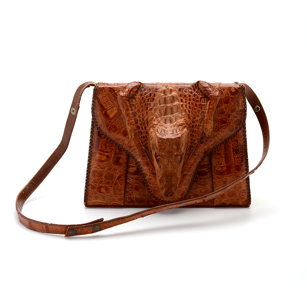 Vintage Alligator Taxidermy Handbag