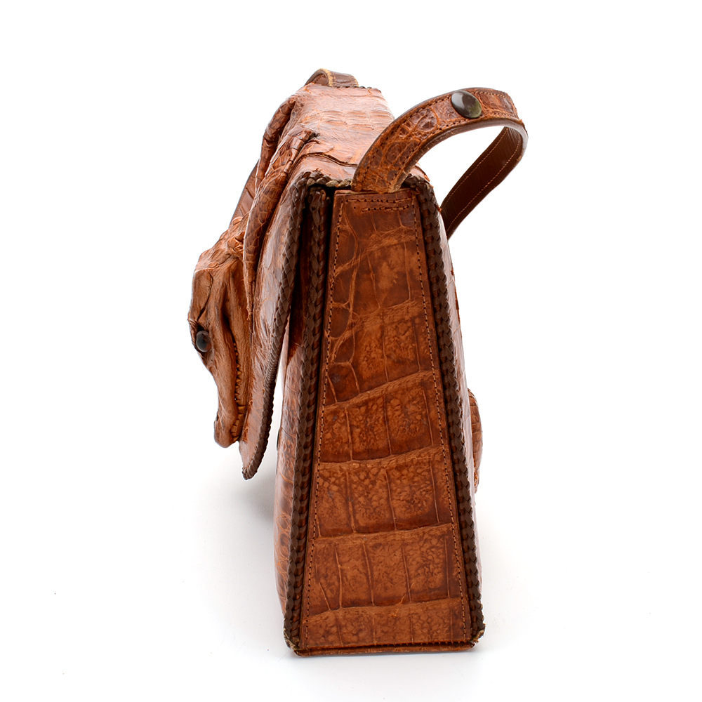 Vintage Alligator Taxidermy Handbag