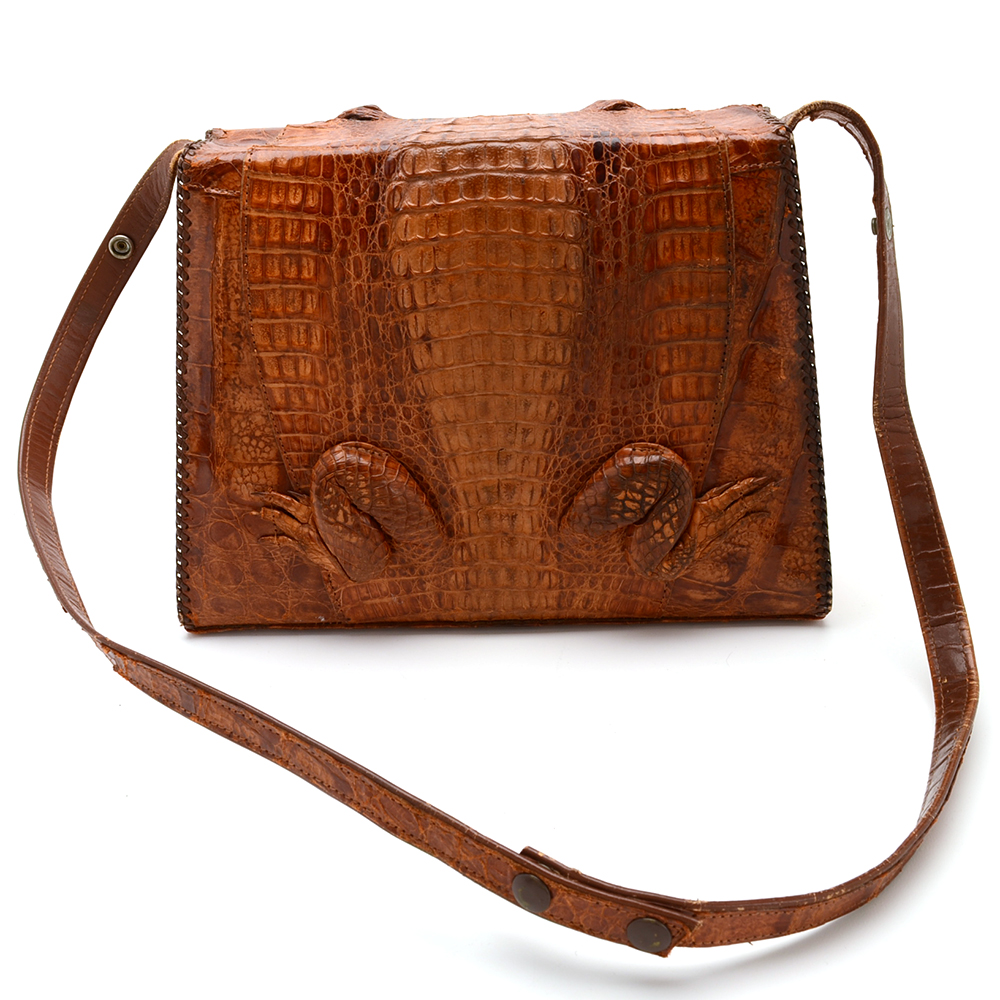 Vintage Alligator Taxidermy Handbag