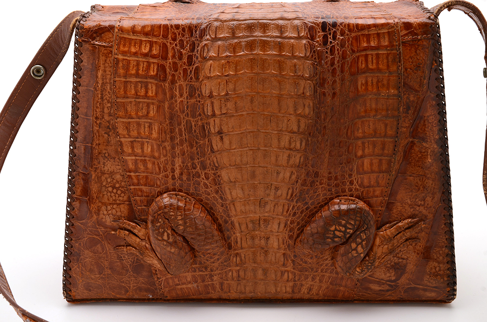 Vintage Alligator Taxidermy Handbag