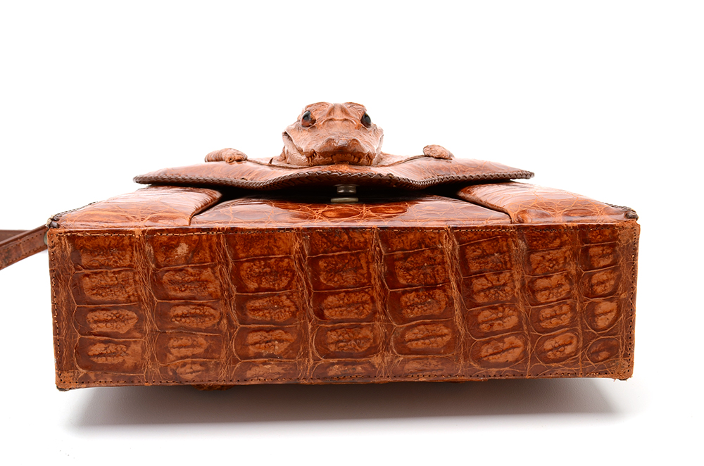 Vintage Alligator Taxidermy Handbag