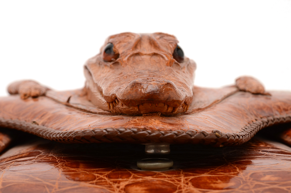 Vintage Alligator Taxidermy Handbag