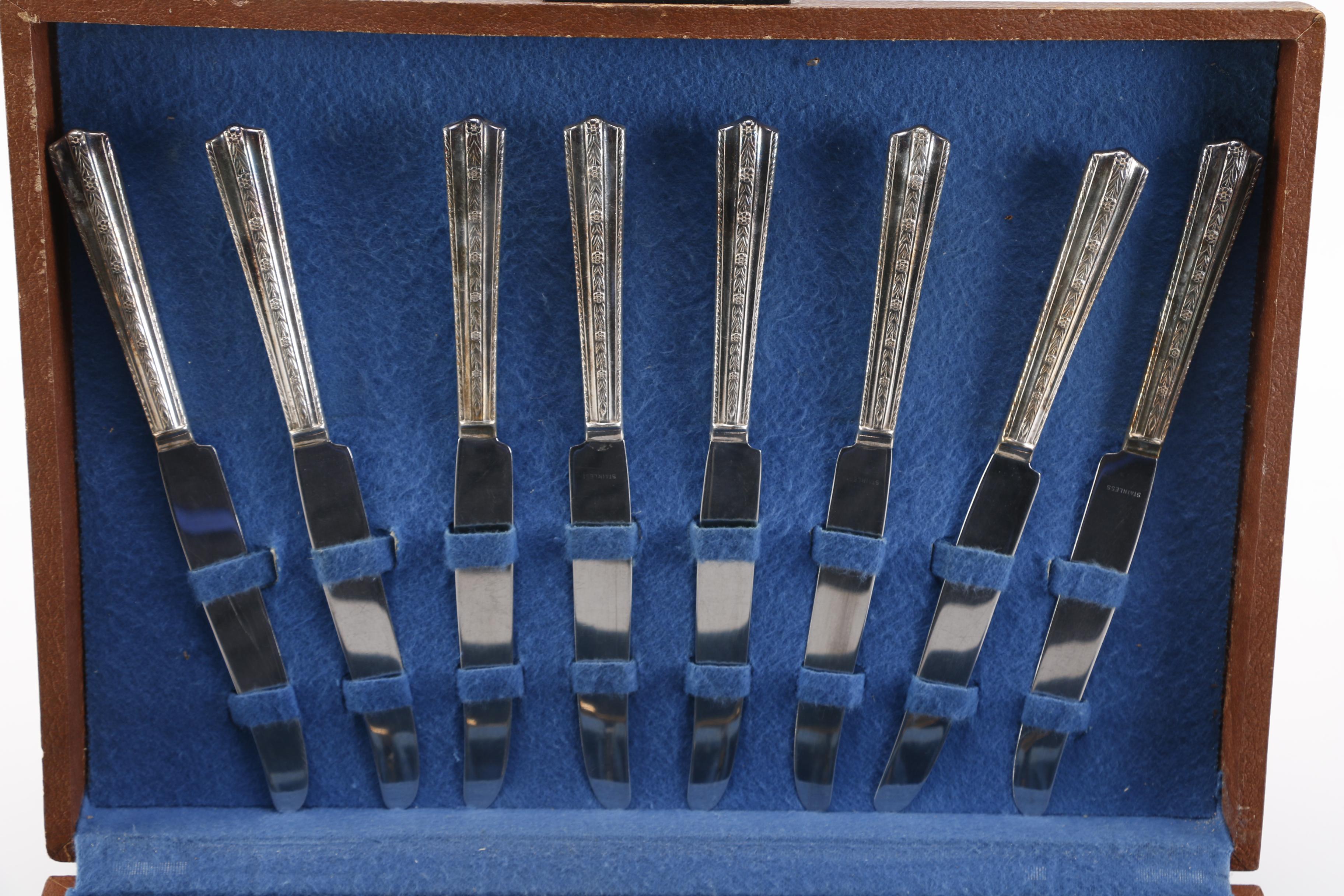 Knickerbocker "Roseanne" Silver Plated Flatware Service and More