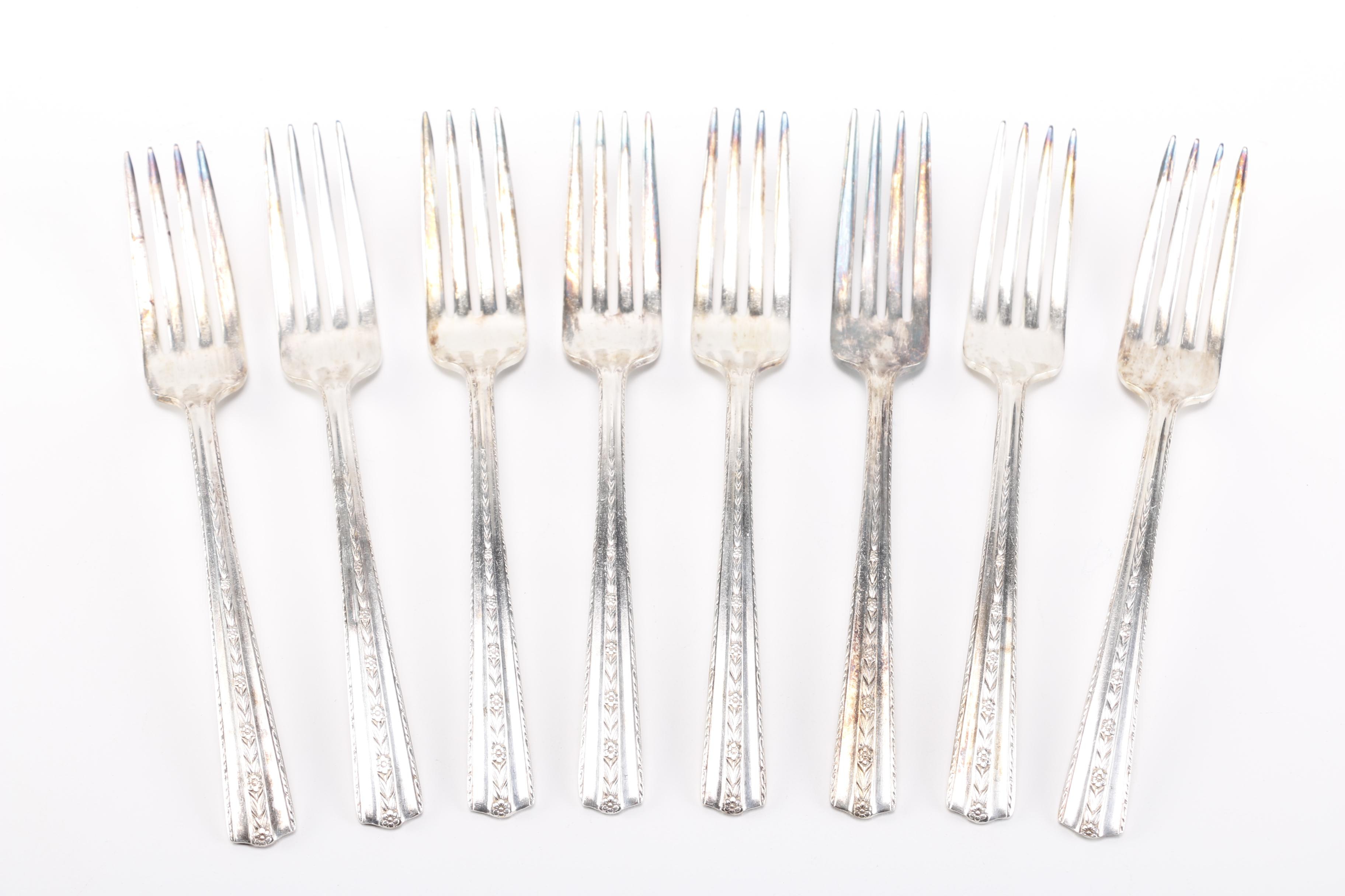Knickerbocker "Roseanne" Silver Plated Flatware Service and More