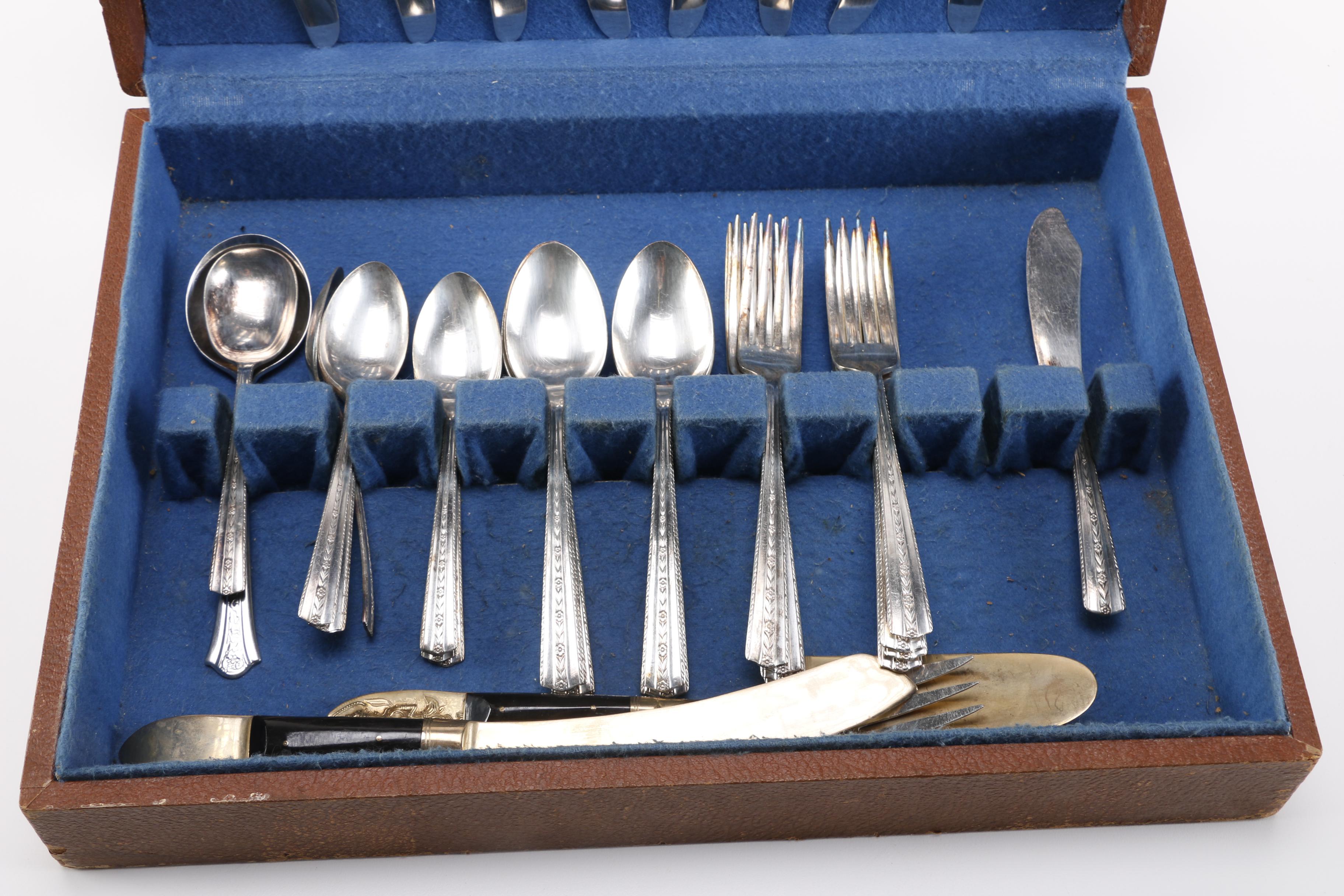 Knickerbocker "Roseanne" Silver Plated Flatware Service and More