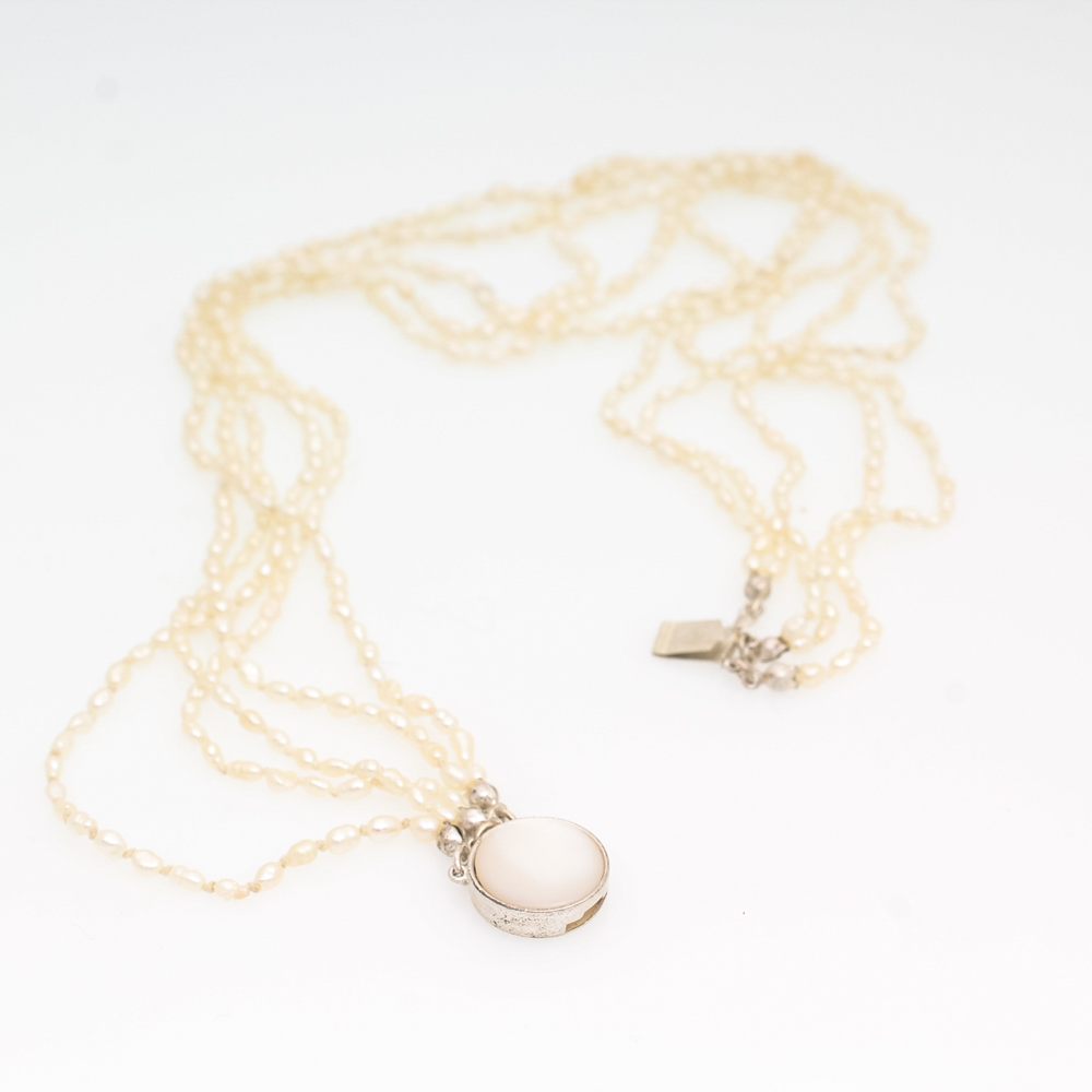 Fresh Water Rice Pearl Five Strand Necklace