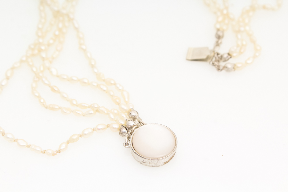 Fresh Water Rice Pearl Five Strand Necklace