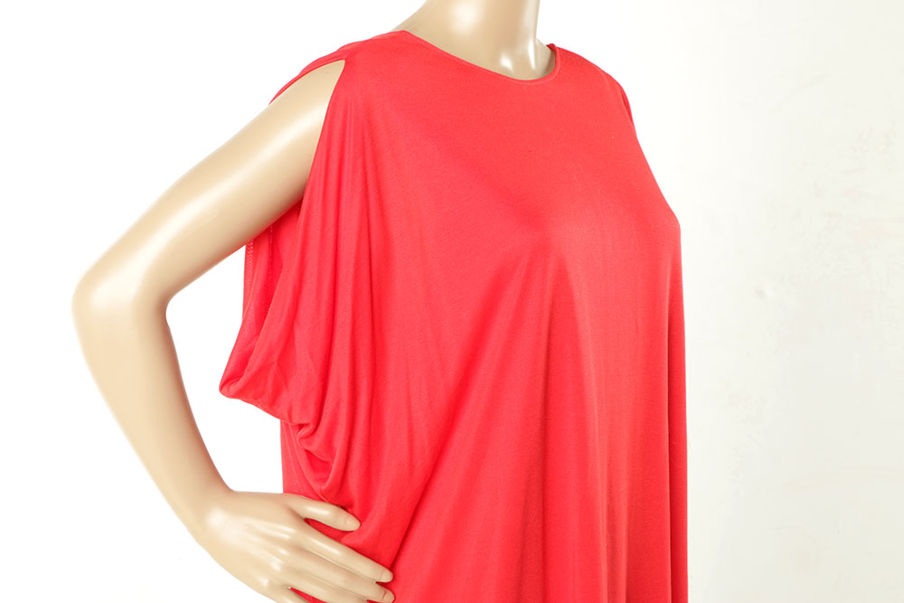 Halston's Iconic Red Cowl Jersey Dress, Size 48, New With Tag