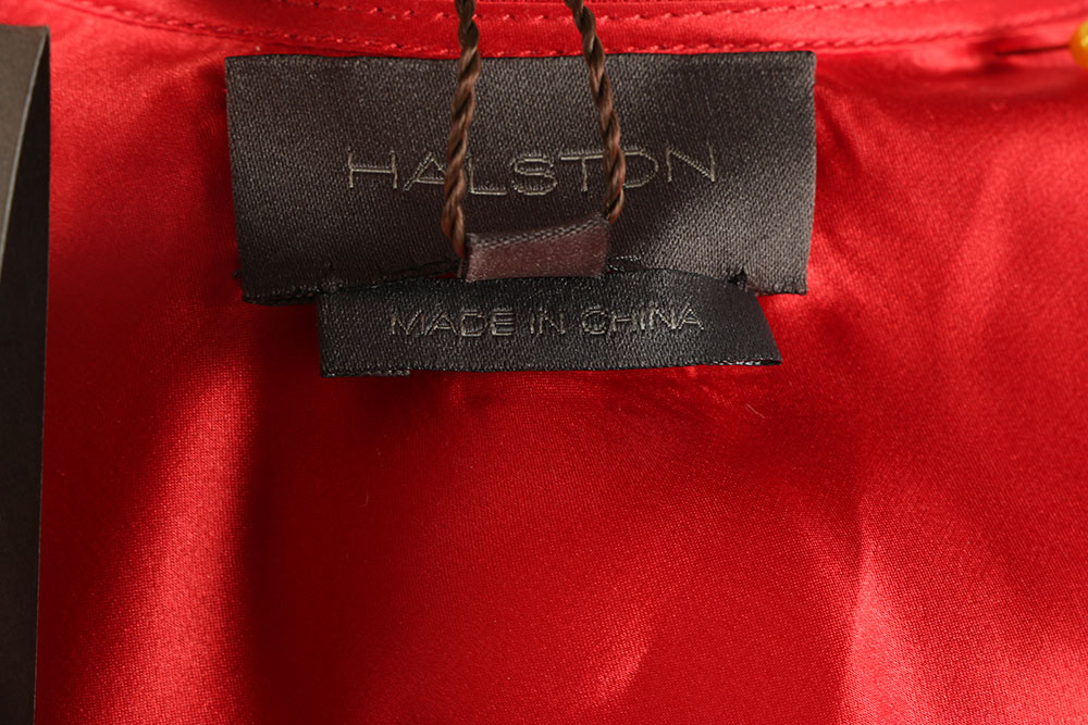 Halston's Iconic Red Cowl Jersey Dress, Size 48, New With Tag