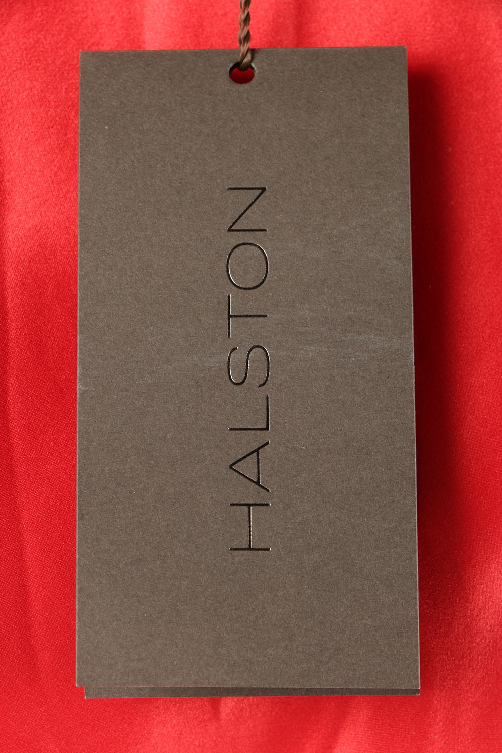 Halston's Iconic Red Cowl Jersey Dress, Size 48, New With Tag