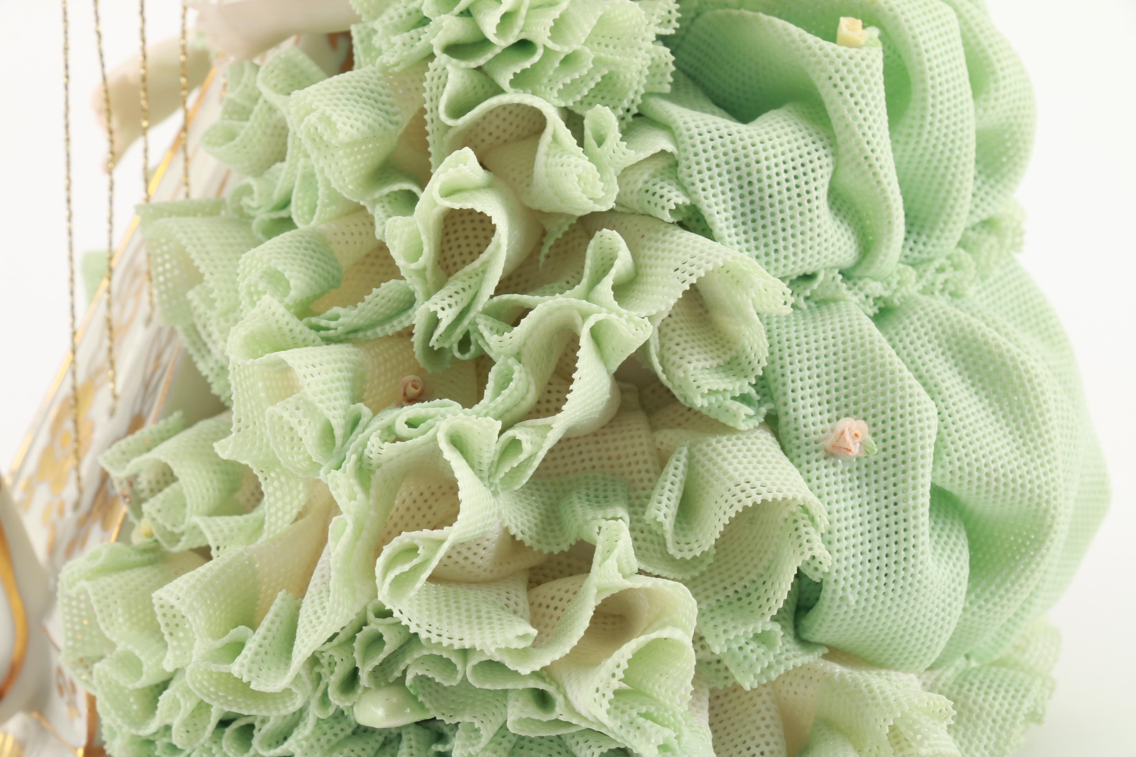 Vintage Porcelain "Sinead" Irish Dresden Lace Figurine C. 1978