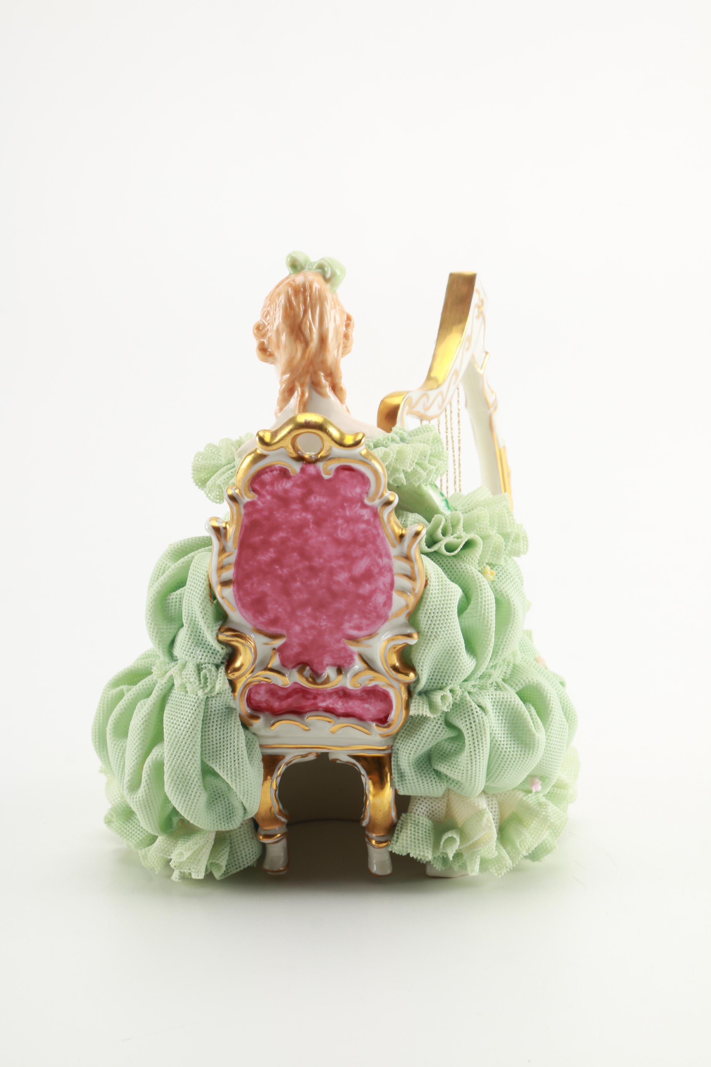 Vintage Porcelain "Sinead" Irish Dresden Lace Figurine C. 1978