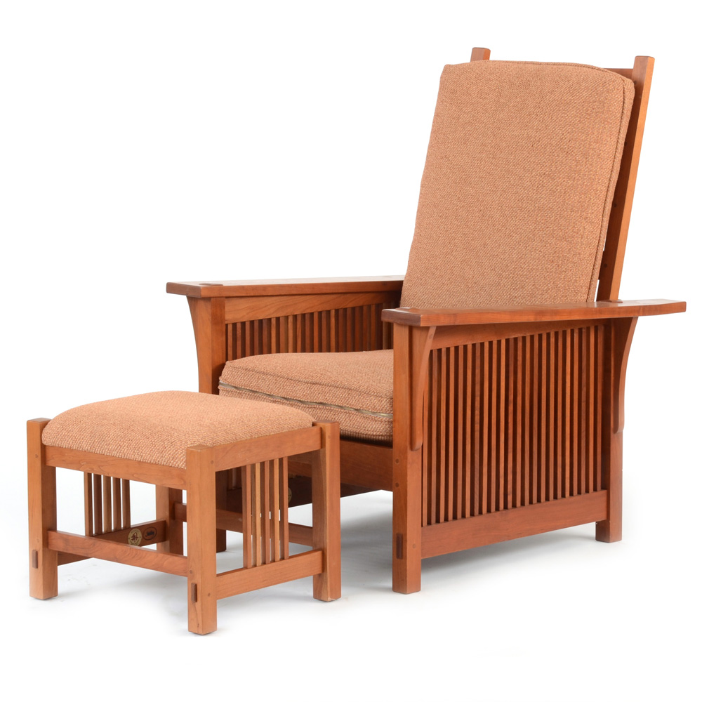 Stickley Furniture Morris Chair and Footstool