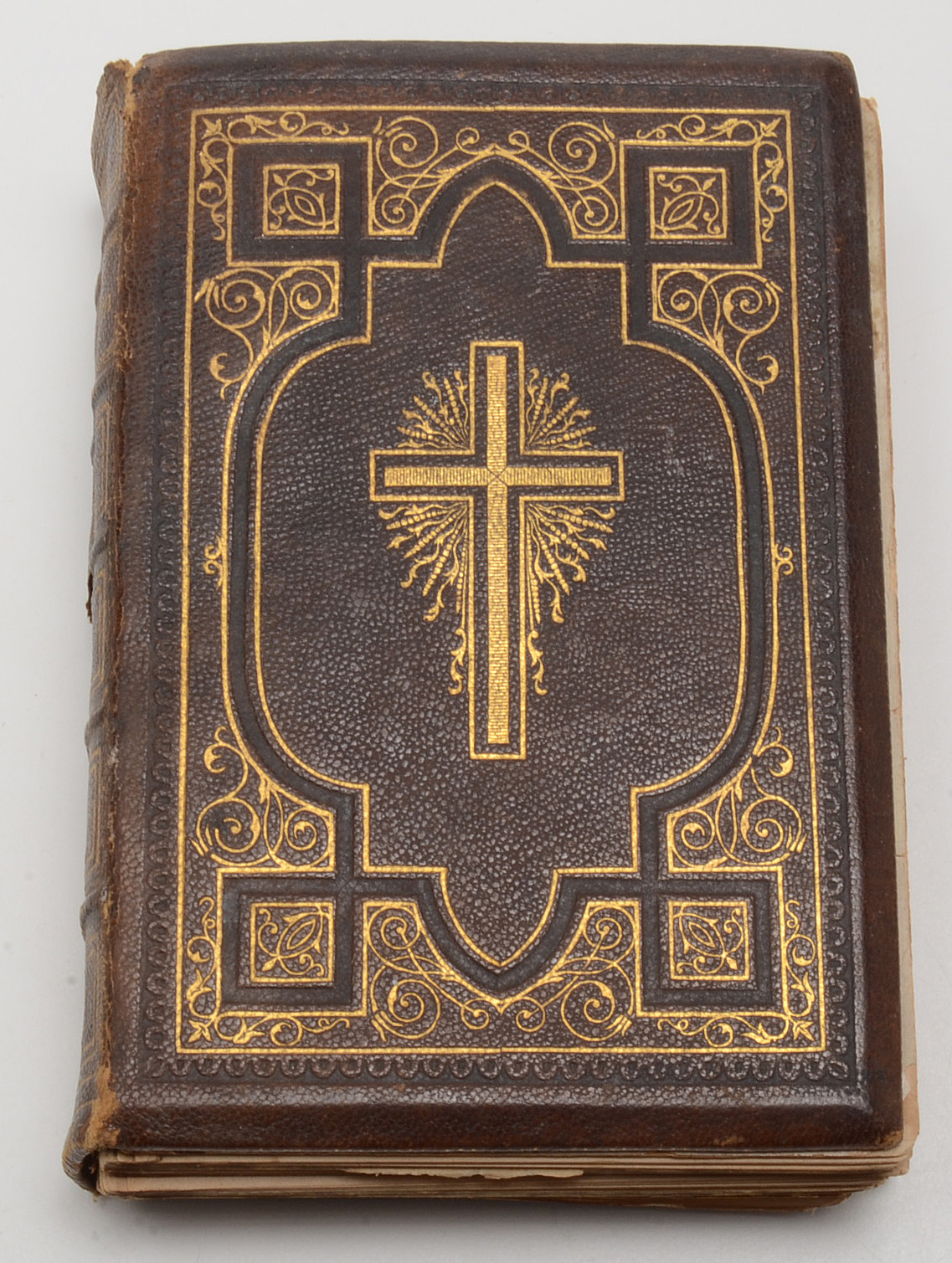 Vintage Catholic Sick Box and Antique Prayer Manual "The Way to Heaven"