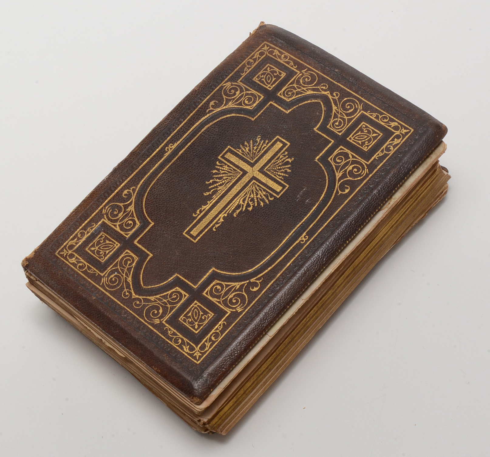 Vintage Catholic Sick Box and Antique Prayer Manual "The Way to Heaven"