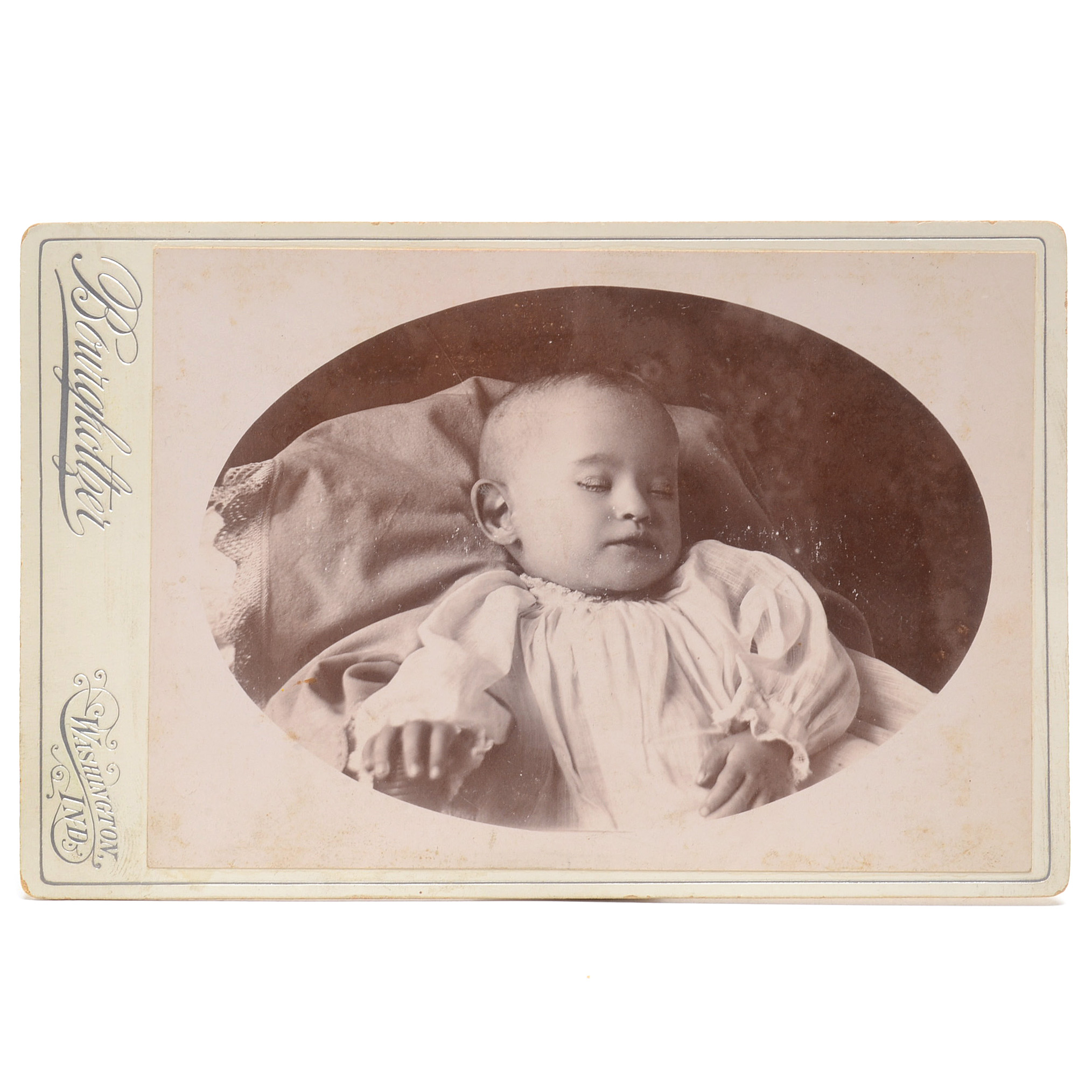 Fine Victorian Postmortem Infant Cabinet Card